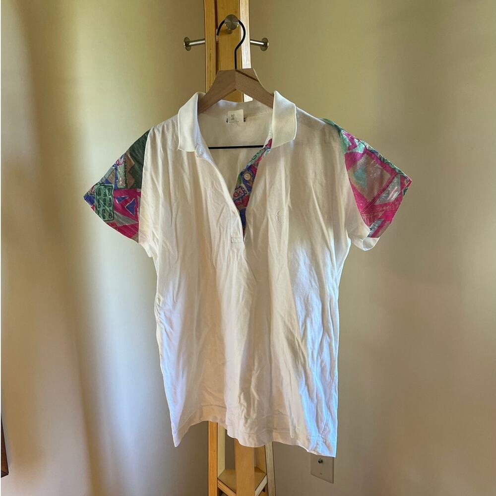 Womens Vintage Sergio Tacchini White Polo Shirt